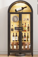 Winston Porter 68" Tall Arched Storage Display Cabinet New in Box $599