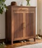 Latitude Run Ishpreet 5-Tier Shoe Storage Cabinet With Doors And Drawer, Wooden Shoe Rack Organizer New in Box $499