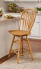 One Allium Way Azizi Swivel Solid Wood Counter Stool in Honey New in Box $299