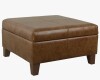 Red Barrel Studio Gallup 28" Wide Leather Square Storage Ottoman Bench New in Box $299