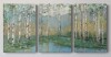 Lark Manor&trade; "Birch River Reflections" 3 - Pieces Canvas, 36'' H X 24'' W New In Box $299