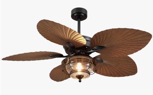 Bay Isle Home&trade; 52" Tropical Plam Leaf Ceiling Fan With Led Lights And Remote/app Control New In Box $399