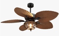 Bay Isle Home&trade; 52" Tropical Plam Leaf Ceiling Fan With Led Lights And Remote/app Control New In Box $399