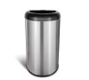 NINESTARS 13 Gal. Black Open Top Lid Stainless Steel Trash Can New In Box $89