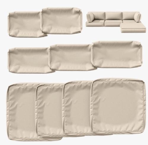 Latitude Run&reg; 9 Pcs Outdoor Cushion Slipcovers All-Weather Patio Cushion Covers For Outdoor Furniture, Covers Only New In Box $299