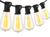 The Holiday Aisle&reg; Solar Powered ST38 String Lights 100FT with Remote Control, 8 Light Modes Weatherproof Shatterproof 24 LED Filament Bulbs, Large 11.5x13.5cm Solar Panel for Backyard Porch Cafe Garden Roof On Working $199