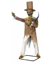HOME ACCENTS Holiday 6.5 foot Graves and Bone Animated Halloween Classic Soul Slasher New Shelf Pull $399