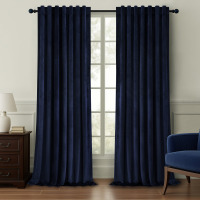 Mercer41 Aikens Velvet 100% Blackout Thermal Curtain Panel (Set of 2), 132 x 213cm New $99