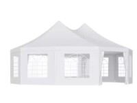 Outsunny 21 ft x 29 ft White Large 10-Wall Event Wedding Gazebo Canopy Tent with Open Floor Design and Weather Protection (3 Boxes) New in Box $1299
