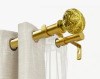 Umbra Cappa Double Curtain Rod, Includes 2 Matching Finials, Brackets & Hardware, 36 to 66-Inch, Black / Everly Quinn 1 Inch Diameter Double Curtain Rods With Ball Finials, Adjustable Telescoping Heavy Duty Drapery Rod For Various Rooms, 66" - 120" / Asso - 2