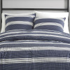 Nautica &ndash; Twin/Twin XL Comforter Set, Reversible Bedding with Matching Sham, Stripe Room Decor Bed Set, College Dorm Room Essentials (Craver Navy) New Shelf Pull $199
