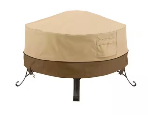 Classic Accessories Veranda 38 in. Dia x 12 in. H Cover for Better Homes and Gardens 35 in. Round Slate Fire Pit New In Box $79