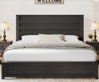 Ebern Designs Louby King Size 49" Farmhouse King Platform Bed New in Box $699