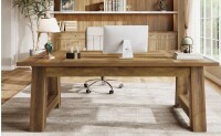 17 Stories Modern Rustic Executive Desk, Long Computer Desk New in Box $499