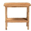 Bali & Pari Minahasa Braided Rattan Side Table Light Honey New in Box $399