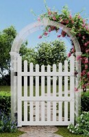 Vita Classic 4 Ft X 5 Ft Vinyl Garden Arbor Fence Gate, White New in Box $399