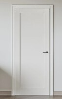 Smartstandard Primed 1-Paneled Solid Manufactured Wood Slab Door Without Frame and Hardware Kit 32" x 80" New in Box $399