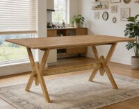 George Oliver 63" Double V Dining Table in Oak New in Box $699