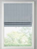 Madison Park Galen Basketweave Cordless Room Darkening Single Roman Shade, 36" x 72" / Facimi Blackout Bamboo Roman Blinds, Roll-Up Natural Woven Shades with 6" H Valance, Custom Light Filtering Bamboo Shades for Windows, Doors, Patio Door, Porch, Light B
