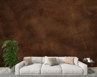 Red Barrel Studio&reg; Peel and Stick Wallpaper Brown leather texture genuine leather Wall Murals 100"H x 144"W Removable PVC Wall Paper Self-Adhesive Wall Paintings Art Decor for Kids Bedroom Living Room Nursery Office New Shelf Pull $299