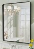 Orren Ellis Aevar Tempered Glass and Aluminum Alloy Framed French Cleat Mounted Wall Mirror, 24" x 28" New In Box $199