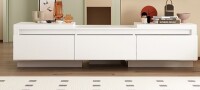 FUFU&GAGA Modern/Contemporary White 106.3-in W TV cabinet Integrated TV Mount ( Accommodates TVs more than 70-in ) New in Box $299