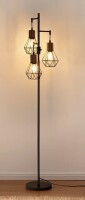 Bay Isle Home&trade; Crevan 65" Dimmable Rattan Tree Floor Lamp With 3 Bulbs Included New In Box $299