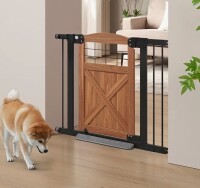 Archie & Oscar&trade; Barn Door Dog Gate, Anti-Kick Pet Gate with Walk Through Door, 30'' H X 40.3'' W X 0.71'' D, New In Box $199