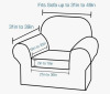 Mercer41 Rich Velvet Stretch 2 Pieces Box Cushion Armchair Slipcover with 1 Cushion Cover Furniture Protector Couch Machine Washable New In Box $89 - 2