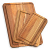 Howizz Howard 3pcs Acacia Solid Wood Cutting Board Set, Reversible Wooden Kitchen Block, Extra Large Cutting Board For Kitchen, Serving Board, Chopping Board With Juice Groove and Easy Grip Handle (Set of 3) New In Box $99