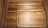 Howizz Howard 3pcs Acacia Solid Wood Cutting Board Set, Reversible Wooden Kitchen Block, Extra Large Cutting Board For Kitchen, Serving Board, Chopping Board With Juice Groove and Easy Grip Handle (Set of 3) New In Box $99 - 2