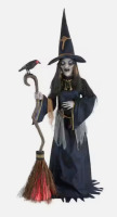 Home Accents Holiday 6 ft. Gruesome Grounds Animated LED Nightshade Witch with LifeEyes LED Eyes New In Box $299