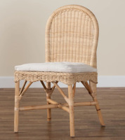 Bay Isle Home&trade; Bido Bali & Pari Bilu Bohemian Natural Rattan Dining Chair New In Box $299