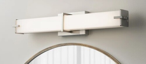 Mercer41 25" Dimmable LED Vanity Light in Brushed Nickel New In Box $199
