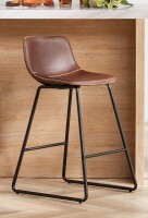 HeuGah Faux Leather Counter Height Bar Stool, Dining Room Chair with Metal Legs & Soft Backrest Easy to Assemble New in Box $299