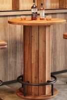 Ebern Designs 39.4" H Round Dining Table, Small Kitchen Bar Table with Footrest New in Box $499
