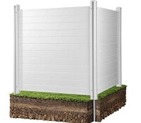 VEVOR - 2 Panels Outdoor Privacy Screen, 50 x 50 in Air Conditioner Fence with 27.6 in Ground Stakes, Pool Equipment Enclosure - White New in Box $299