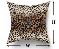 Plutus Brands Gray Plutus Foxy Brown Animal Faux Fur Luxury Throw Pillow 22 in. x 22 in. / Sweetshow Brown Leopard Pillow Cover 18x18 Inches Cheetah Throw Pillow Soft Cotton Leopard Print Decorative Throw Pillow / Assorted New Assorted $79