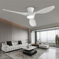 Wrought Studio&trade; Jacara 52" Flush Mount Ceiling Fan with LED Light & Remote New Open Box $299
