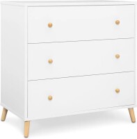 Delta Children Essex 3 Drawer Dresser with Interlocking Drawers, Bianca White/Natural, New in Box $399