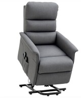 HOMCOM Power Lift Chair with Vibration Massage, Fabric Upholstered Recliner Chair in Gray New in Box $899