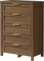 OAKHAM HOME 5 Drawers Chest Tall Dresser with Large Storage Space New in BOx $499