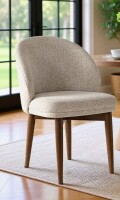 Corrigan Studio Upholstered Barrel Dining Chair With Solid Wood Legs New in Box $299