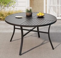 Lark Manor Leonard Round Metal Outdoor Dining Table New in Box $499