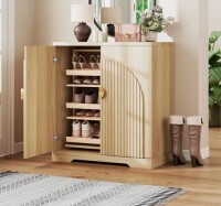 Rebrilliant 31.5" W 5-Tier Shoe Cabinet With 360&deg;Rotating Shoe Rack, Freestanding Shoe Storage Cabinet For 30-35 Pairs New in Box $299
