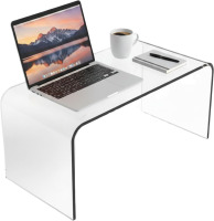 Lavish Home Acrylic Side Table - 14x12x24 Inch Multipurpose C Shaped End Table for Laptop, Working, Writing, or Coloring - Modern Acrylic Furniture by Lavish Home New In Box $199
