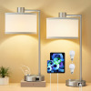 Mercer41 Navreet Table Lamp Set with USB C+A Charging Ports Fully Stepless Dimmable Bedside Lamp (Bulbs Included) (Set of 2) New In Box $299