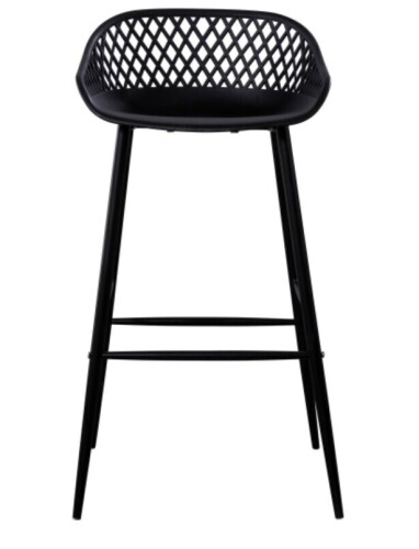 Moe's Piazza Outdoor Bar Stool in Black Poly & Metal New In Box $399