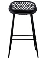 Moe's Piazza Outdoor Bar Stool in Black Poly & Metal New In Box $399