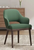 Corrigan Studio Modern Upholstered Dining Accent Chair with Wooden Legs New in box $599